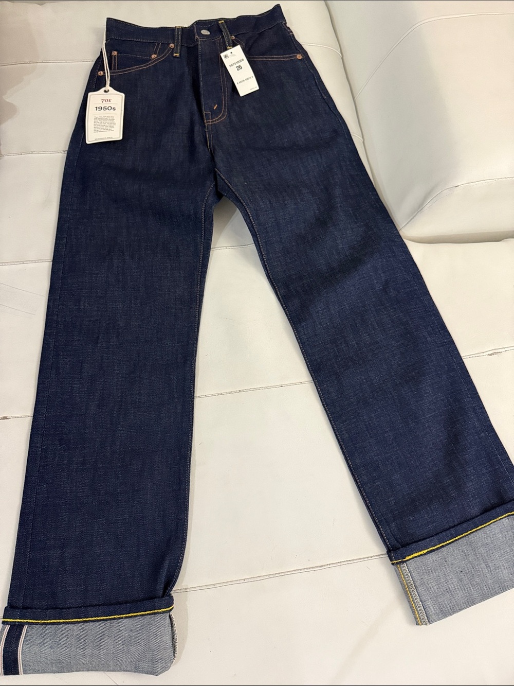 NWT Levis Vintage Clothing Lady Levis 701 50s High Waist Selvedge Jeans Japan 26
